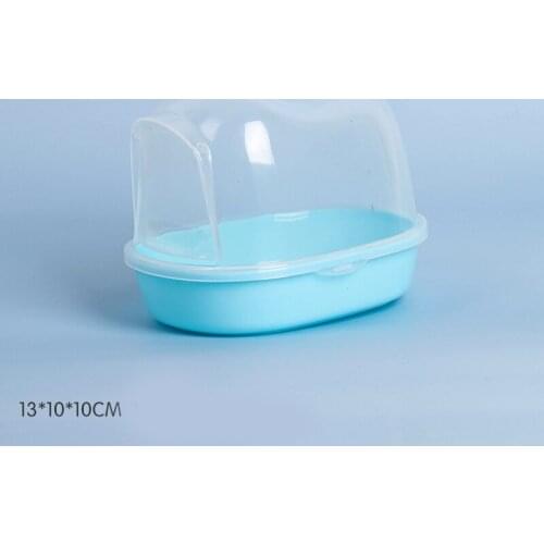 Hamster Bathroom Sauna Room Chinchilla Mouse Rat Toilets Transparent Square House Cage Playing Toys Bathtub Sand Room