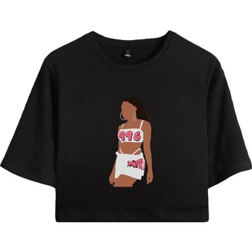 Normani print Spring Summer Holiday youthful Women/girl sexy bare midriff Kawaii Style T-shirt