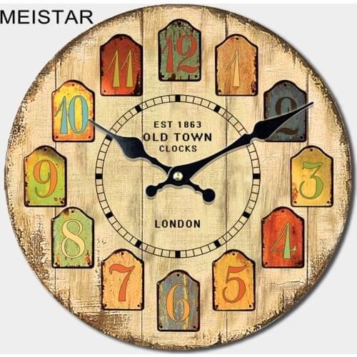 Vintage Large Old Town Paris Wall Clocks Fashion Kitchen,entryway,living Room,old Town Noiseless Silent Wall Clock