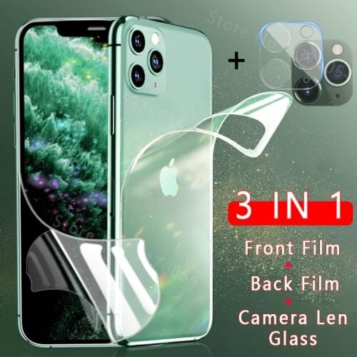 Front Back Full Cover For iPhone 11 Pro Max Screen Protector SE 2020 Hydrogel Film For IPhone XR X XS Max 7 8 Plus Camera Glass