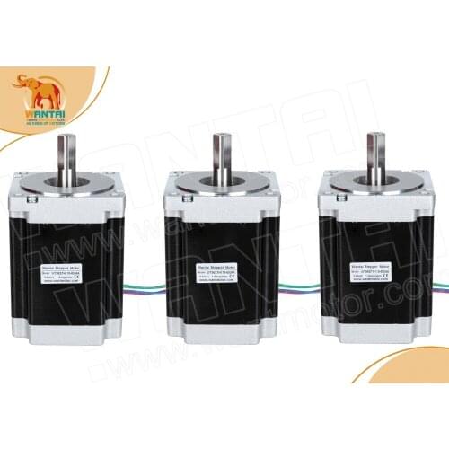 3 PCS WT85STH118-6004A SINGLE SHAFT OF NEMA34 WANTAI STEPPER MOTOR 1232OZ-IN,5.6A,118mm,4leads, bipolar connection