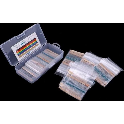 38 values 1140pcs 0 ohm - 1M ohm 1/4W Metal Film Resistors Assortment Kit