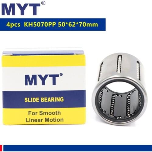 4pcs MYT high precision KH5070PP Compact Type Linear Ball Bearing Linear Bushing For 50mm CNC Router 3d printer parts 50*62*70mm