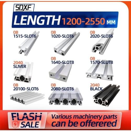 European standard aluminum alloy industrial aluminum profile 1020 1640 1570 1515 small automatic rail equipment profile flow
