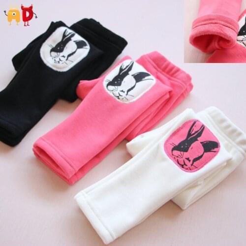 AD Cute French Bull Dog Baby Girls Skinny Pants Fleece Trousers for Winter Spring for Girls Childrens Clothing and Accessories