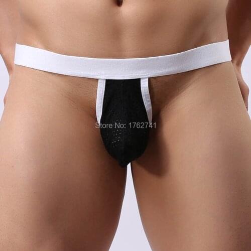 Mens Micro Thong Breath Holes Sexy Lingerie Bikini Tangas Bulge Pouch Spandex T-back G-string Sexy Clubwear Mini Underwear