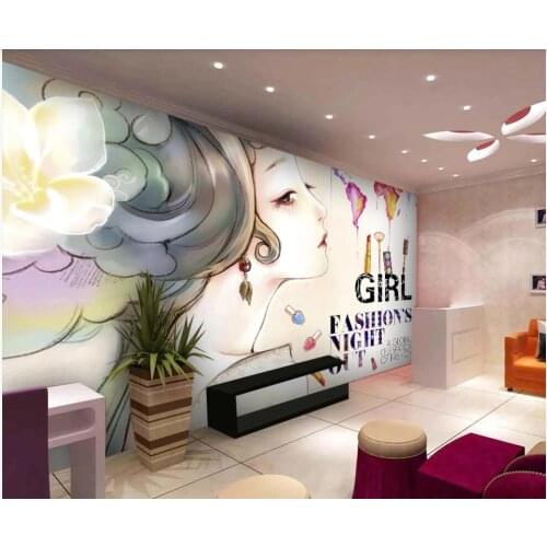 Custom mural photo wallpaper 3d Hand-painted beauty fashion beauty nail tooling living room Wallpaper for walls in rolls