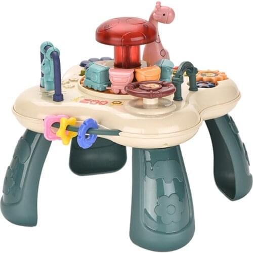 Baby Mini Game Table Education Multiple Game Activity Center Toy Musical Animal Paradise Mini Game Table Early Education Toy