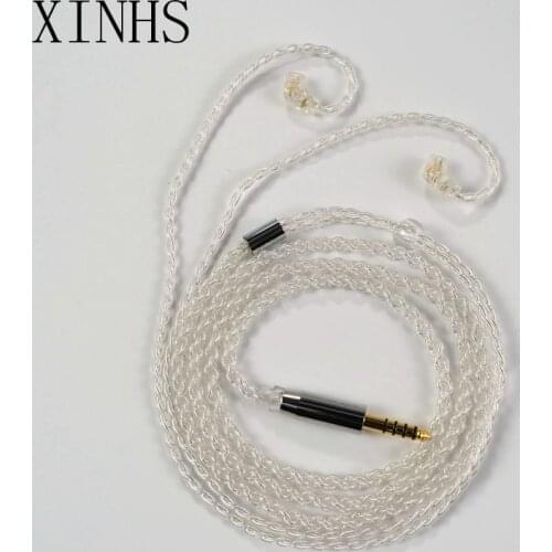 Earphone Upgrade Cable 3.5mm Silver-Plated Copper Cable 0.75/0.78mm 2 Pin MMCX Headphone Wire for TRN V30/V80/X6