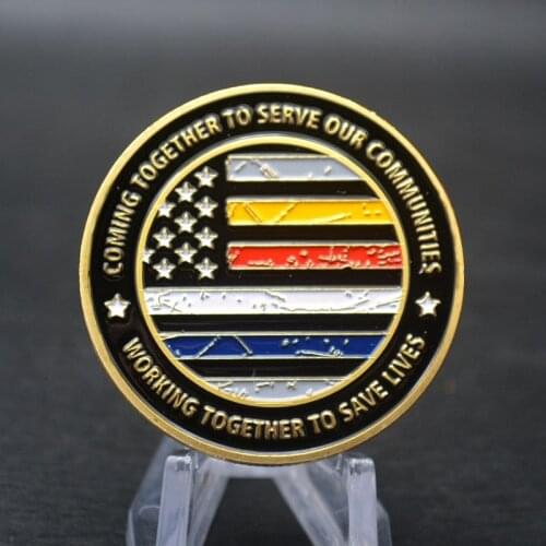 Dispatch Fire Rescue Ems Police Honor Commemorative Challenge Coin