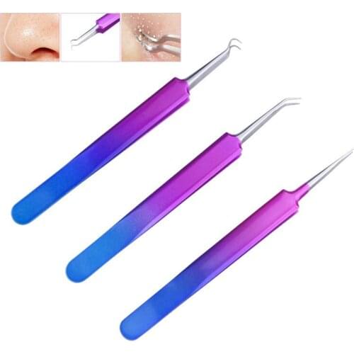 Stainless Steel Eyelash Tweezers Colorful Titanium for Eyelash Extension High-precision Eyelash Extension Tweezers Thin Tip