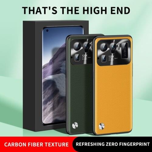 Luxury Shockproof Camera Lens Protection Carbon Fiber Cellphone Case For Xiaomi Mi 11 Pro Ultra Mobile Phone Back Cover Fundas