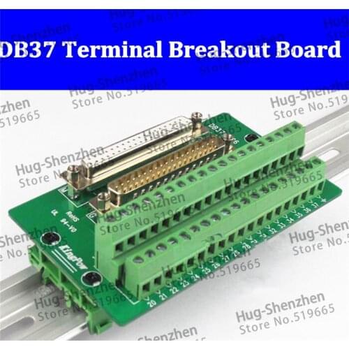 D-SUB DB37 Male / Female Header Breakout Board, din rail module Terminal Block, Connector 45pcs/lot FOR Special Customer