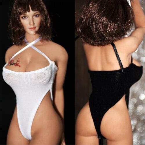 1/6 Scale Female Sexy Bandage Swimsuit TBLeague High Fork Swimsuit fit 12 inch Female Action Figure Body