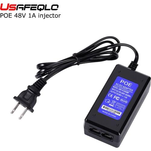 High Quality 1pcs Surveillance CCTV Security 48V 1A POE Wall Plug POE Injector Ethernet Adapter IP Camera Power Supply EU/US