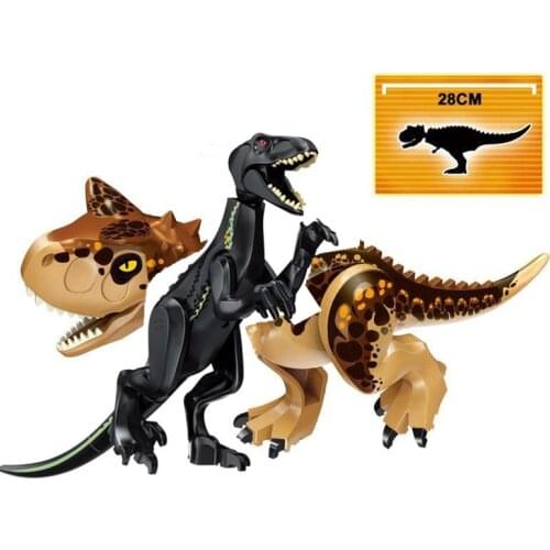 10pcs Tyrannosaurus Velociraptor Indoraptor Building Blocks Dinosaur Figures Bricks Toys