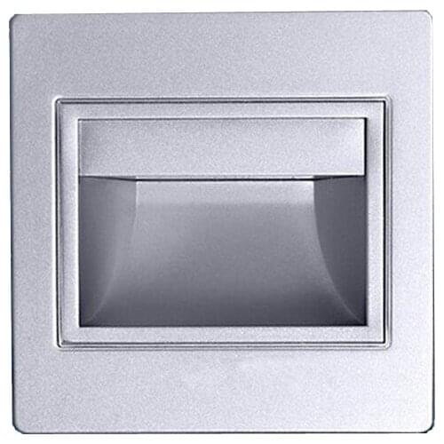 10pcs/lot NEW LED Silver Square Recessed Stair Light led Corner Lamp Embedded Step Lamp