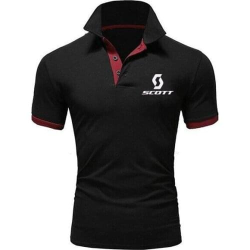 2020 New Motorcycle Mens poloshirt summer short sleeve for scott Tshirts High Quality Sports jerseys Turn-down Collar motorbike