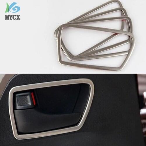 4pcs Stainless steel interior door handle frame cover decoration trim for toyota RAV4 RAV 4 2014 2015
