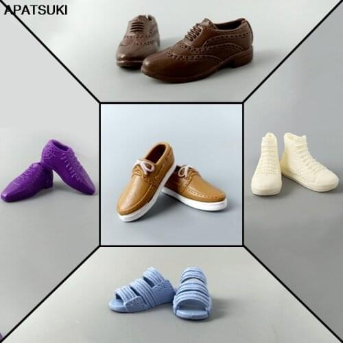 5pairs/lot Fashion Doll Shoes For Ken Boy Doll Male Sneakers Shoes 1/6 Dolls Accessories For Barbie Boyfriend Ken Kids Toy