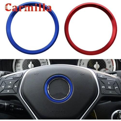 Car Steering Wheel Center Emblem Decoration Rings Stickers Cover for Mercedes Benz GLE CLA GLA W213 W246 W205 C117 Accessories