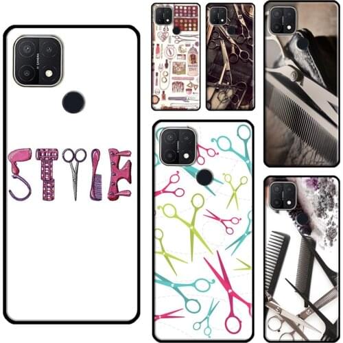 Hair Stylist Scissors Brush Switch Case For OPPO A9 A5 2020 A53 A31 A52 A72 F5 F7 A1K A3S A5S Find X3 Pro A15 A83 A91 Cover
