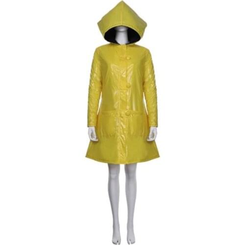 Little Nightmares 2 Six Cosplay Costume Yellow Long Jacket Coat Halloween Suit Raincoat