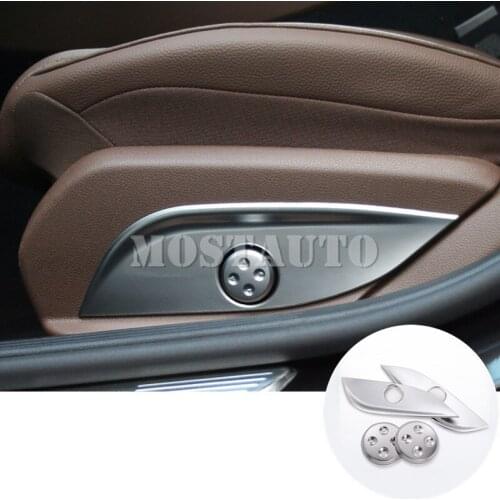 For Benz E Class W213 S213 Inner Car Seat Adjustment Button Trim Cover 2017-2018 4pcs Car Accessories Interior Car Decor