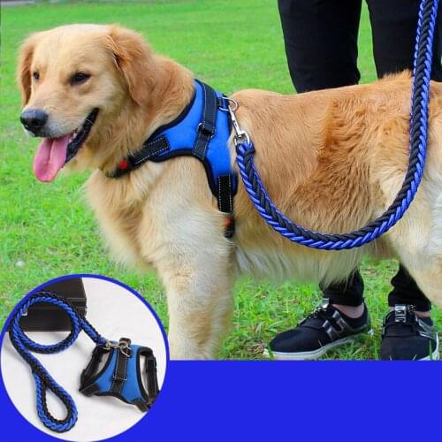 Dropshipping Adjustable Pet Puppy Large Dog Harness for Small Medium Large Dogs Animals Pet Walking Hand Strap Dog Supplies