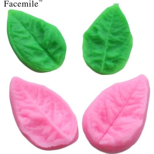 Facemile Bakeware Leaf and Petal Fondant Cake Decoration 2pcs/set 3D Food Grade Silicone Mold 50-173 Gift