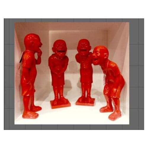 Red Yue Minjun Figure Decoration desktop resin decoration simple modern art abstract sculpture decoration trend