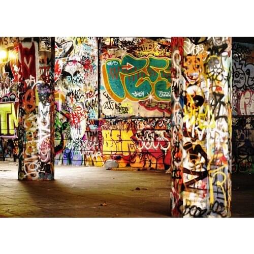 Graffiti Brick Wall Pattern Photography Backgrounds Customized Photographic Backdrops For Photo Studio Baby Kids Photo Shootings