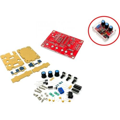 Function Signal Generator DIY Kit Sine/Triangle/Square Output 1Hz-1MHz Signal Generator Adjustable Frequency Amplitude XR2206