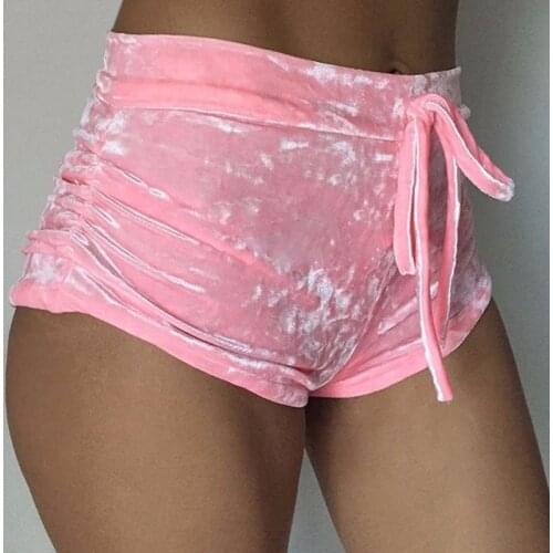 Hot Sale 2019 New Women Velvet Shorts Summer Sexy Beach Yoga Shorts Workout Flannel Short Pants Fitness Soft Shorts Sport Home