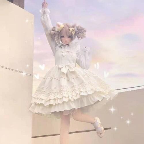 Gothic Vintage Lolita Dress Women Japanese Style Palace Princess Dresses Cake Dress Cute Party Dress Sweet Suspender dress