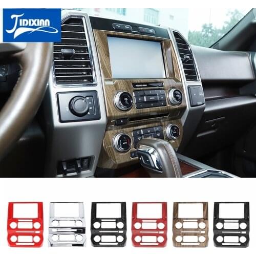 JIDIXIAN Car Central Control Navigation Panel Decoration Cover Trim Sticker for Ford F150 2015-2020 Car Interior Accessory