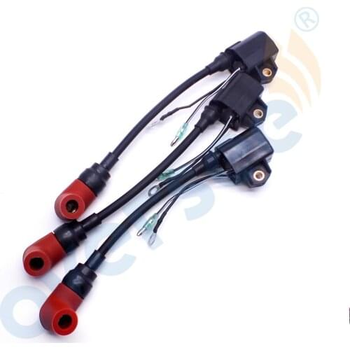 Boat 6R3-85570-01(set of 3 ) Ignition Coil with cap Assy for Yamaha L 100HP 150 175 200 225HP 6R3-85570-00