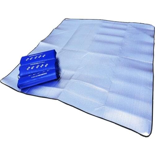 Picnic Food Mats Outdoor Moisture-proof Grass Camping Fruit Mat Double-sided Aluminum Foil Cushion Beach Play Dinner Pad