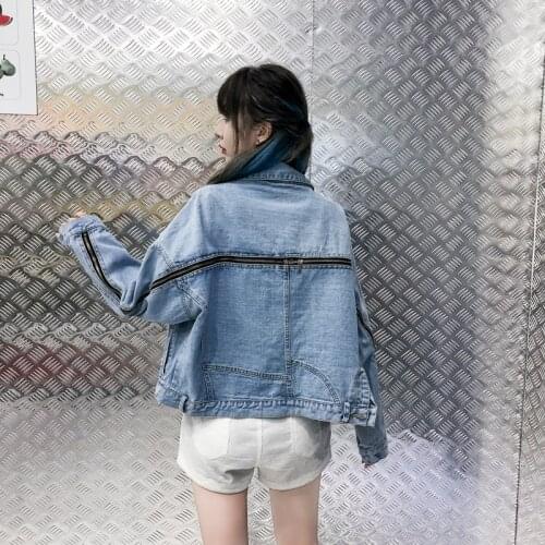 2020 Jacket Denim 2020 Fashion Loose Free Shipping Real Shot Personalized Design Long Sleeve