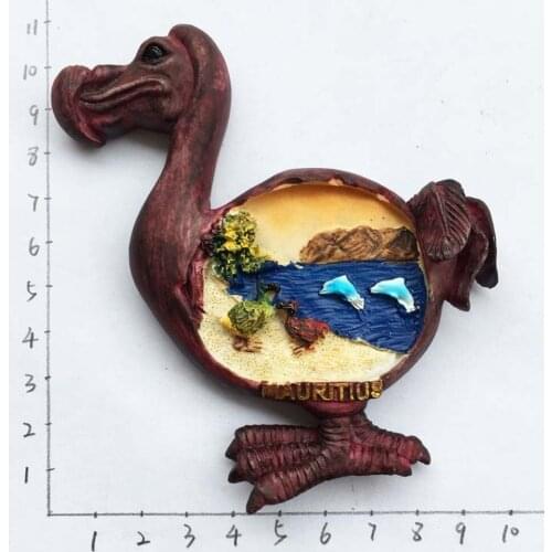 Handmade Resin 3D Mauritius National Bird Dodo Fridge Magnets Travel Souvenir Refrigerator Magnetic Stickers Home Decor