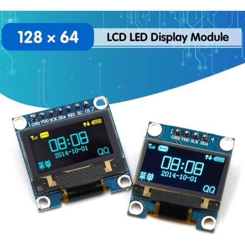 White Blue color 128X64 OLED LCD LED Display Module For Arduino 0.96 I2C IIC Serial new original with Case