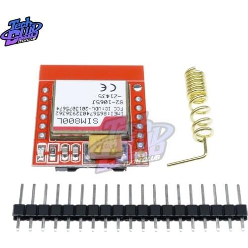 Smallest SIM800L GPRS GSM Module Kit Micro SIM Card Core Board Quad-Band TTL Serial Port with the Antenna