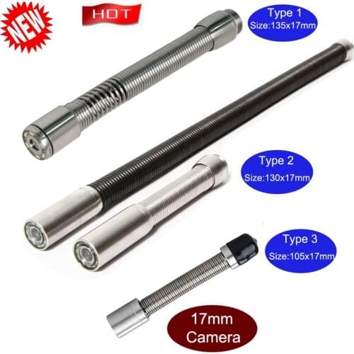 17mm Snake Sewer Drain Pipe Wall Inspection Endoscope Camera head with 90 degree 103mm length for camera reapir