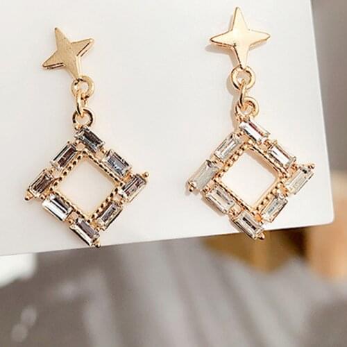 Unusual Earring 2021 Trend Goth Piercing Stainless Steel Earrings For Women Geometry Jewelry Pendant Vintage Aesthetic Korean