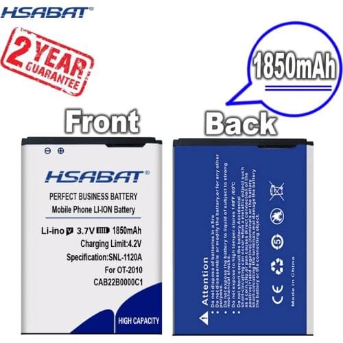 New Arrival [ HSABAT ] 1850mAh Replacement Battery for ALCATEL OT-2010X CAB22B0000C1 OT-665X OT-356 OT-2010D OT-2010