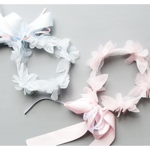 Oaoleer 2021 New Baby Girls Flower Headband Kids Handmade Lace Hairbands Headband for Children Baby Toddler Hair Accessories
