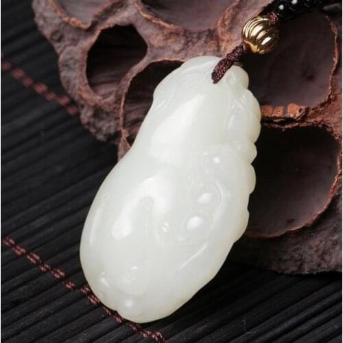 Hetian Yu Fushou Shuangquan Pendant Fushou double full pendant men and women pendant comes with identification certificate