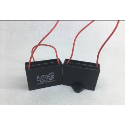 CBB61 3.75/4/4.5/4.75/5UF 4UF 500V fan air conditioner mahjong hood start capacitor 2 Piece 1 lot