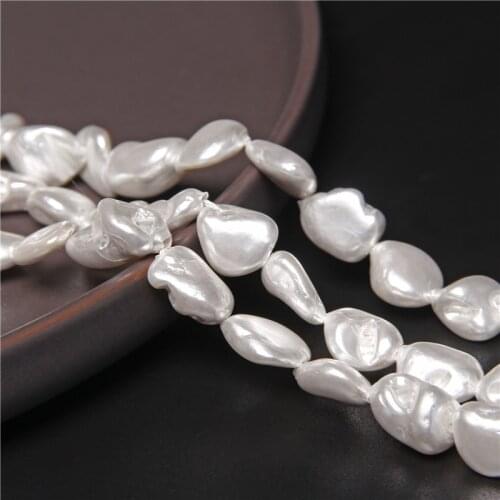 Muliticolor Mother of Pearl Shell Imitation Pearl Bead Irregular Shape Bead For Jewelry Making DIY Bracelet Necklace Charms 14"