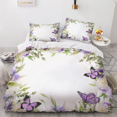 Simple Bedding Sets 3D Plant Flower Duvet Quilt Cover Set Comforter Bed Linen Pillowcase King Queen Full Double Home Texitle